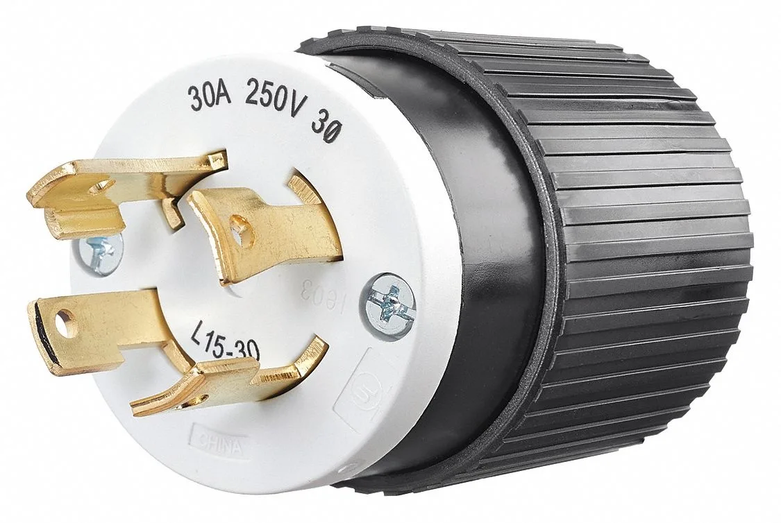 Bryant Bryant 71530NP Locking Plug L15-30P 30A 250V Three Phase 3 Pole Screw — product photo