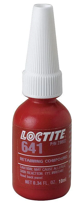 Small yellow liquid bottle 10ml Loctite 641 retaining compound