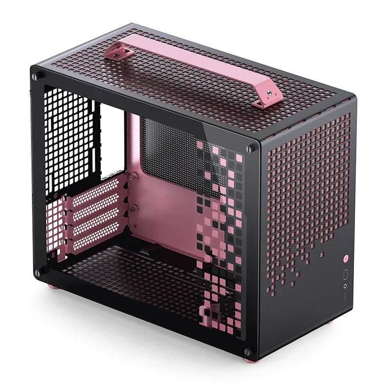 JONSPLUS JONSPLUS Z20 PINK/BLACK Micro-ATX PC case — product photo