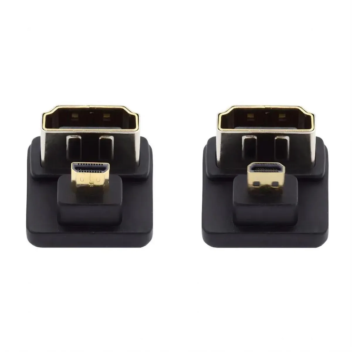 Vszerda Vszerda 2 Pack Micro HDMI Male to HDMI Female 90 Degree Angled Adapter — product photo