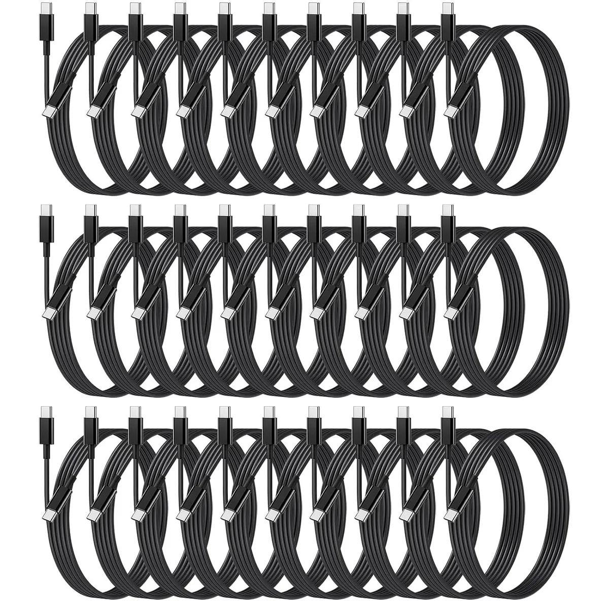 BFKK BFKK 30-Pack USB C to C Cable 48W 3.3ft White — product photo