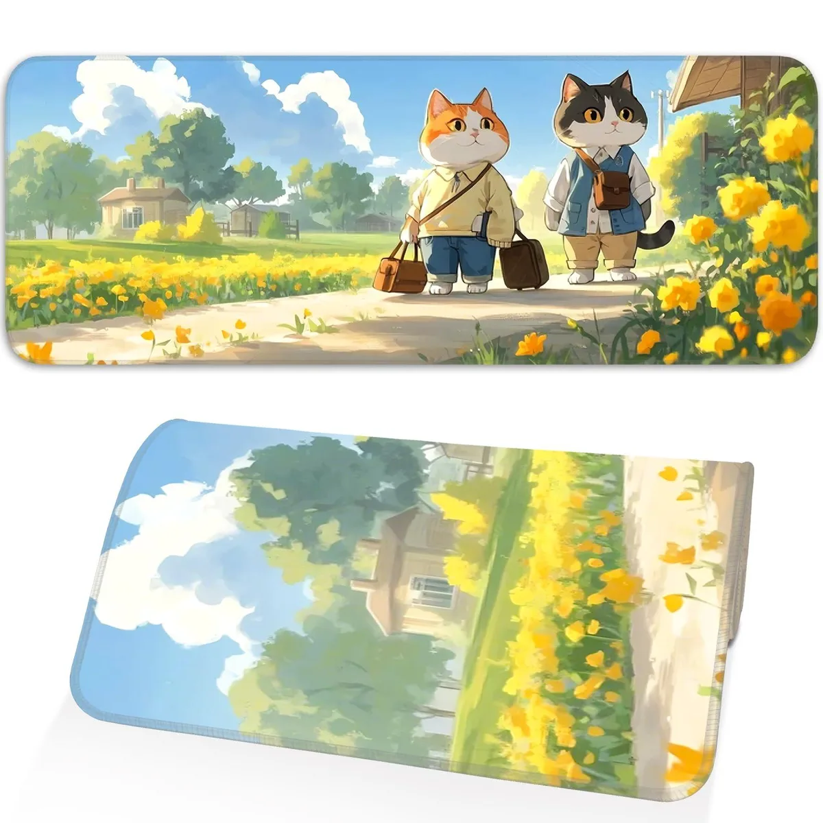 KEHIPI KEHIPI Cute Cat Mouse Pad 31.5 x 11.8 Inch — product photo