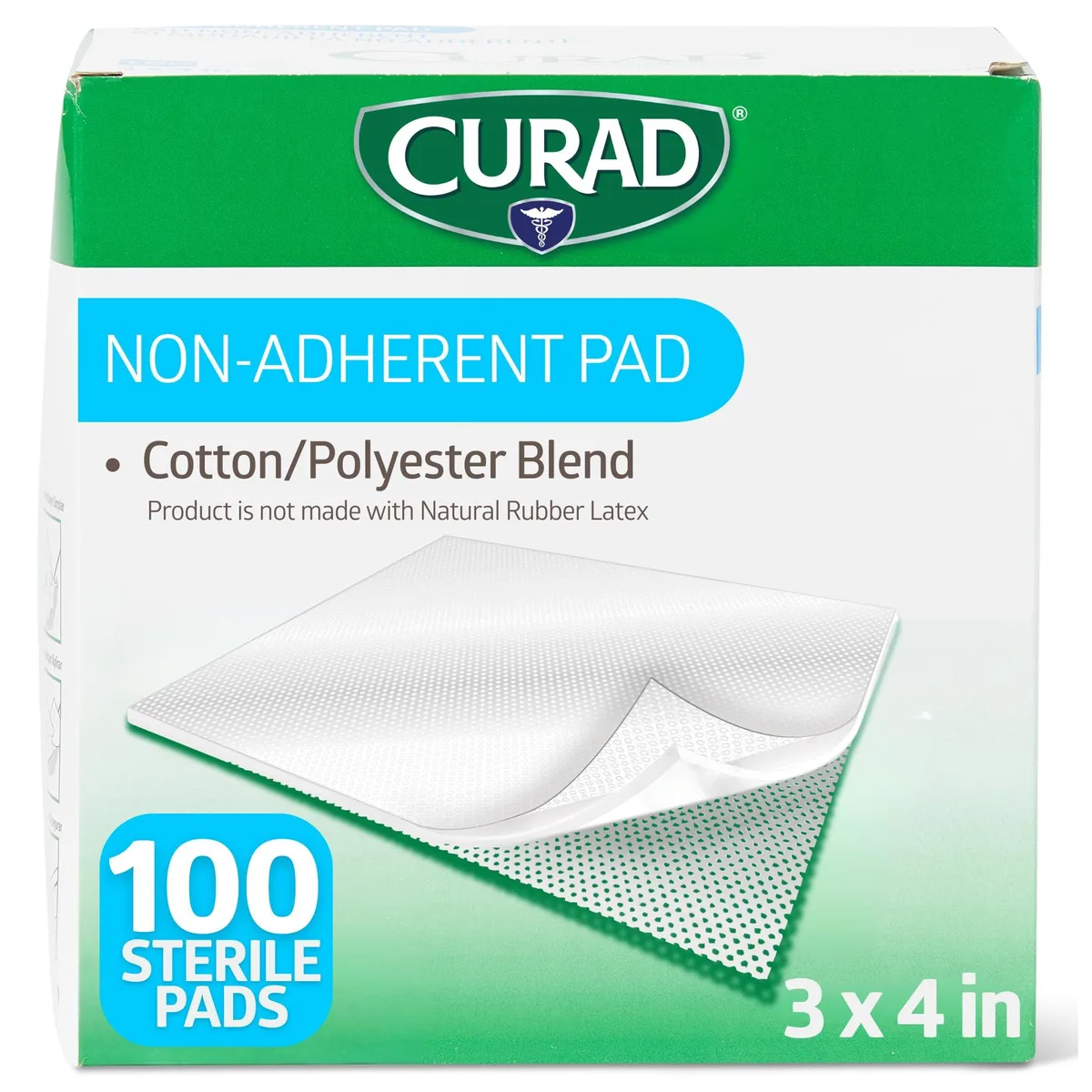  Curad Sterile Non-Adherent Pads 3" x 4" 100 Count — product photo