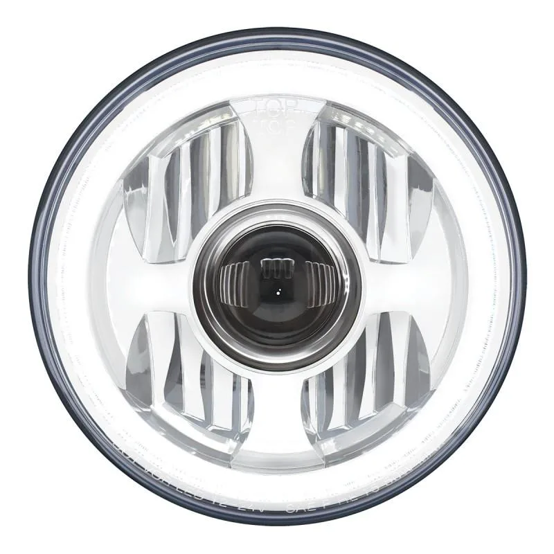 United Pacific Industries United Pacific Industries 7" LED Headlight 31496 Dual Halo Ring automotive specialty lighting — product photo