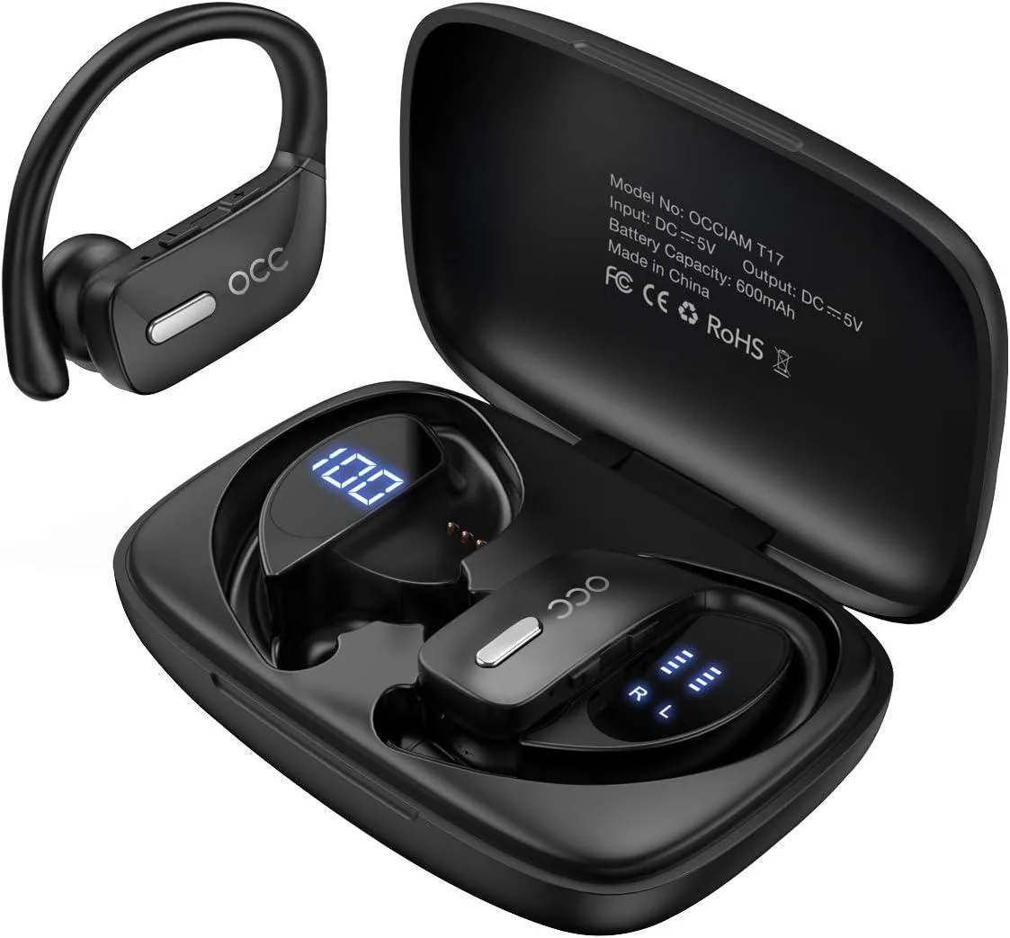 EVESKY EVESKY T17 Wireless Earbuds 48h Playback LED Case Black — product photo