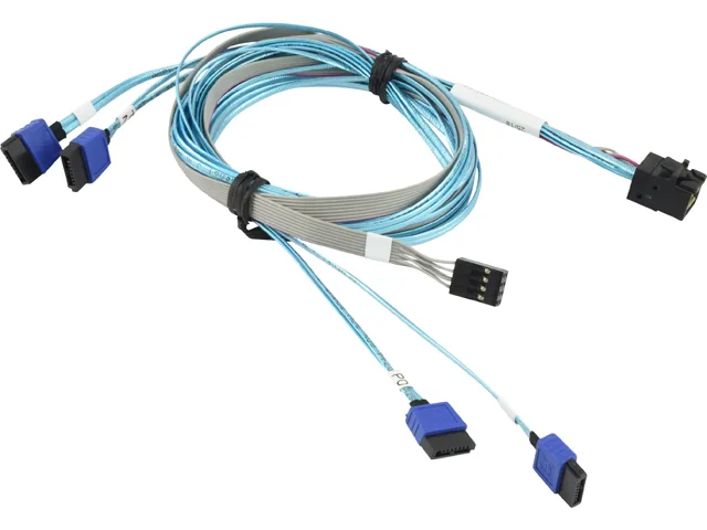 Supermicro Supermicro CBL-SAST-0699 SAS/SATA cable 2.95 ft Mini-SAS HD to 4 SATA 30 AWG server accessory — product photo