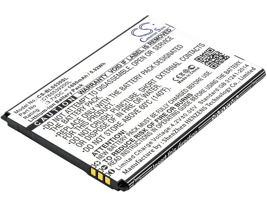 Cameron &amp; Co Cameron &amp; Co DS-CS-BLS530SL cell phone battery 1.6 Ah 3.7 V — product photo