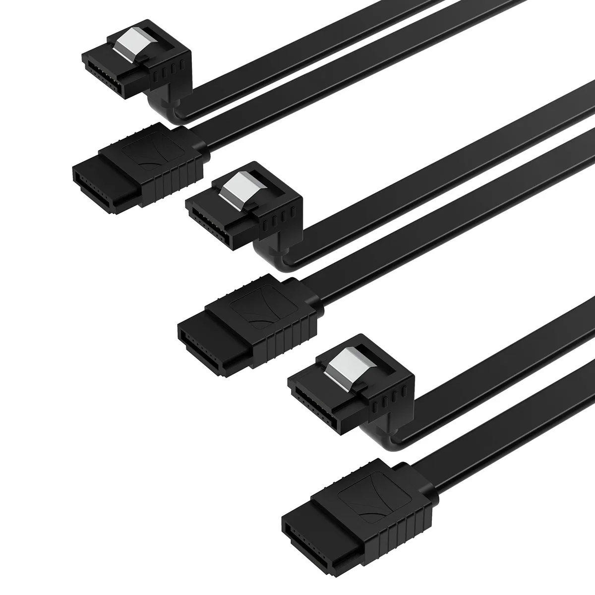  Sabrent CB-SRK3 SATA III 6Gbps Right-Angle Data Cable 3-Pack 20in — product photo