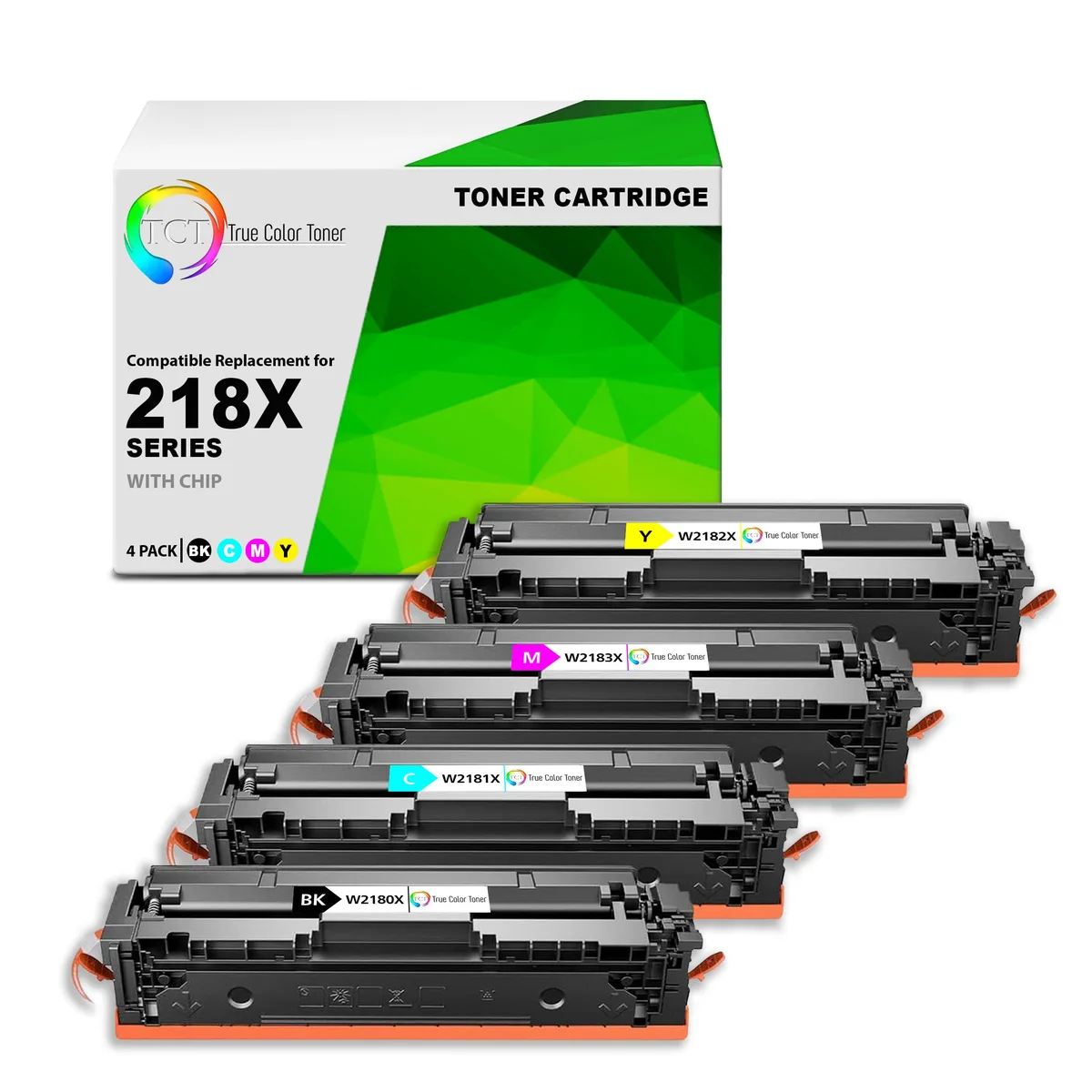 True Color Toner True Color Toner 218X 4-pack toner cartridge (W2180X/W2181X/W2182X/W2183X) — product photo