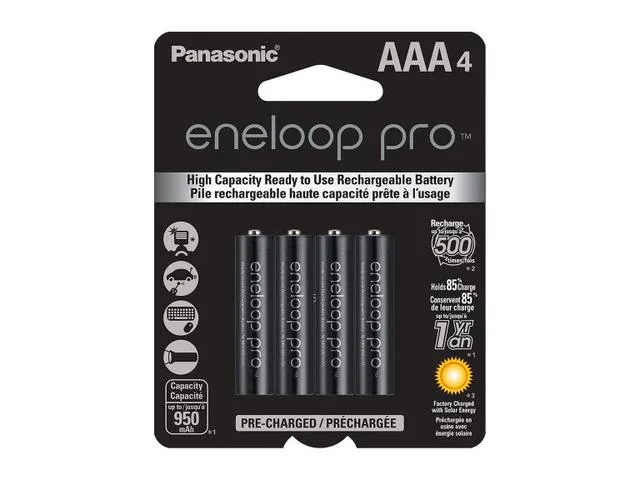 Panasonic Panasonic Eneloop Pro AAA NiMH rechargeable batteries (4 card) — product photo