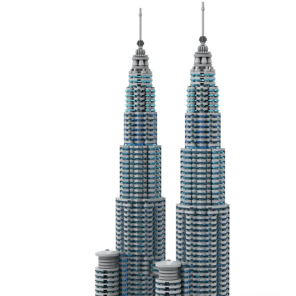 ZITIANYOUBUILD ZITIANYOUBUILD MOC-136651 Petronas Towers 1:800 Scale 5839 Parts Educational Building Set — product photo