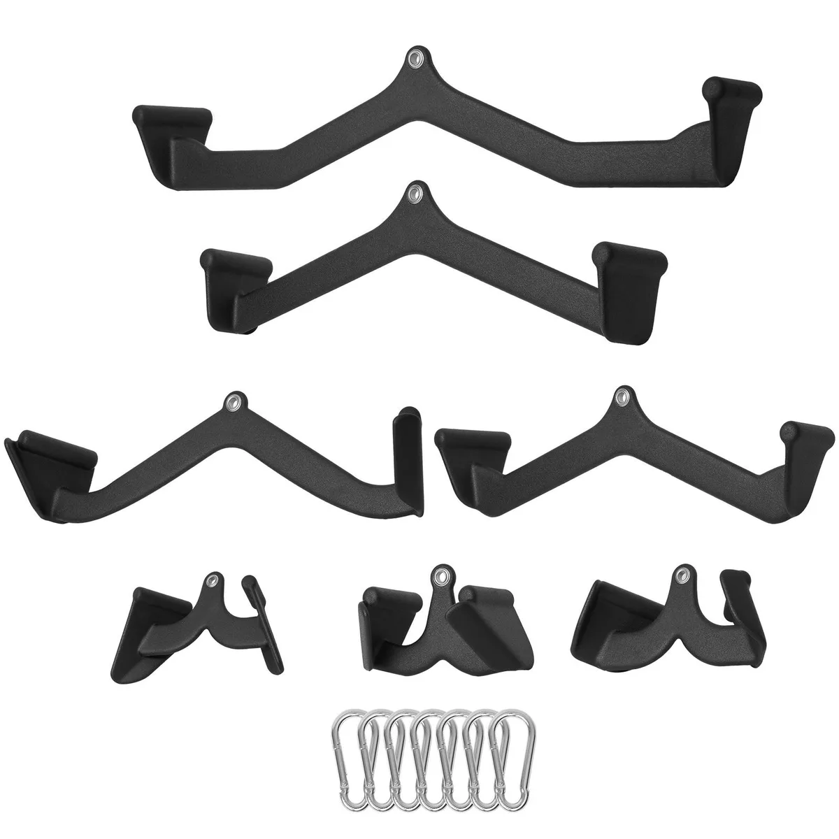 VEVOR VEVOR 7-Piece Lat Pulldown Attachment Set Black 15.35 in — product photo