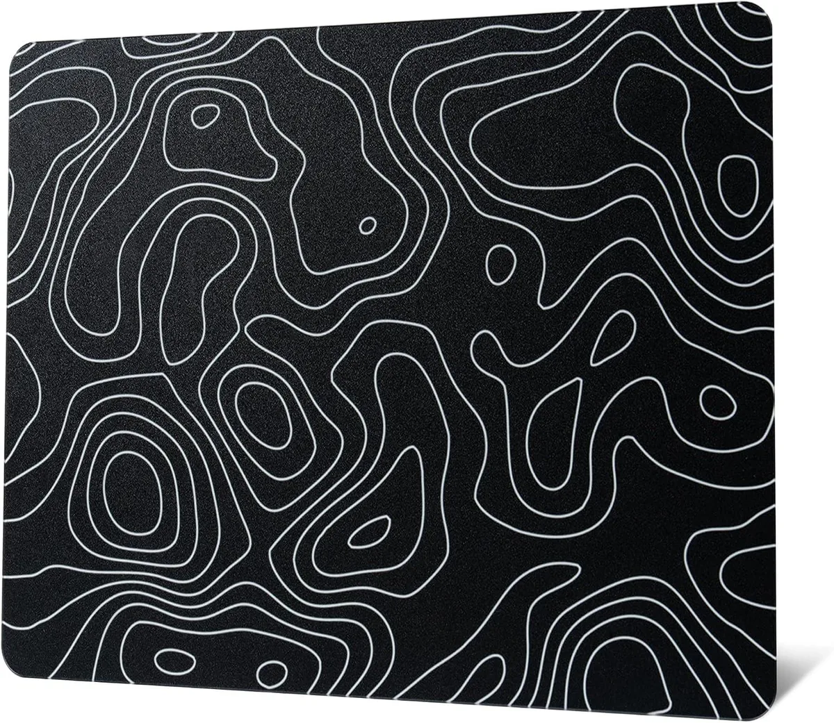 BAOFENG BAOFENG Glass Mouse Pad Black Topographic 410mm x 310mm x 3.2mm — product photo