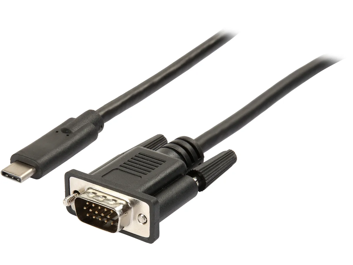 STARTECH STARTECH CDP2VGAMM1MB 3.3 ft USB-C to VGA cable 1920 x 1200 black — product photo