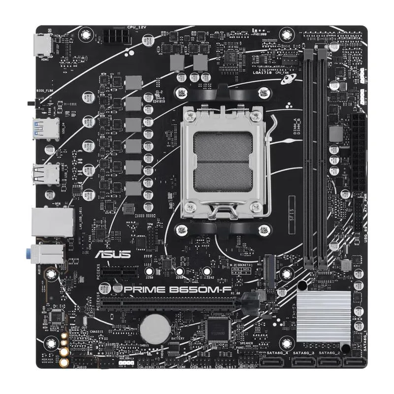 ASUS ASUS PRIME B650M-F AMD motherboard AM5 DDR5 PCIe 4.0 64Gbps M.2 — product photo