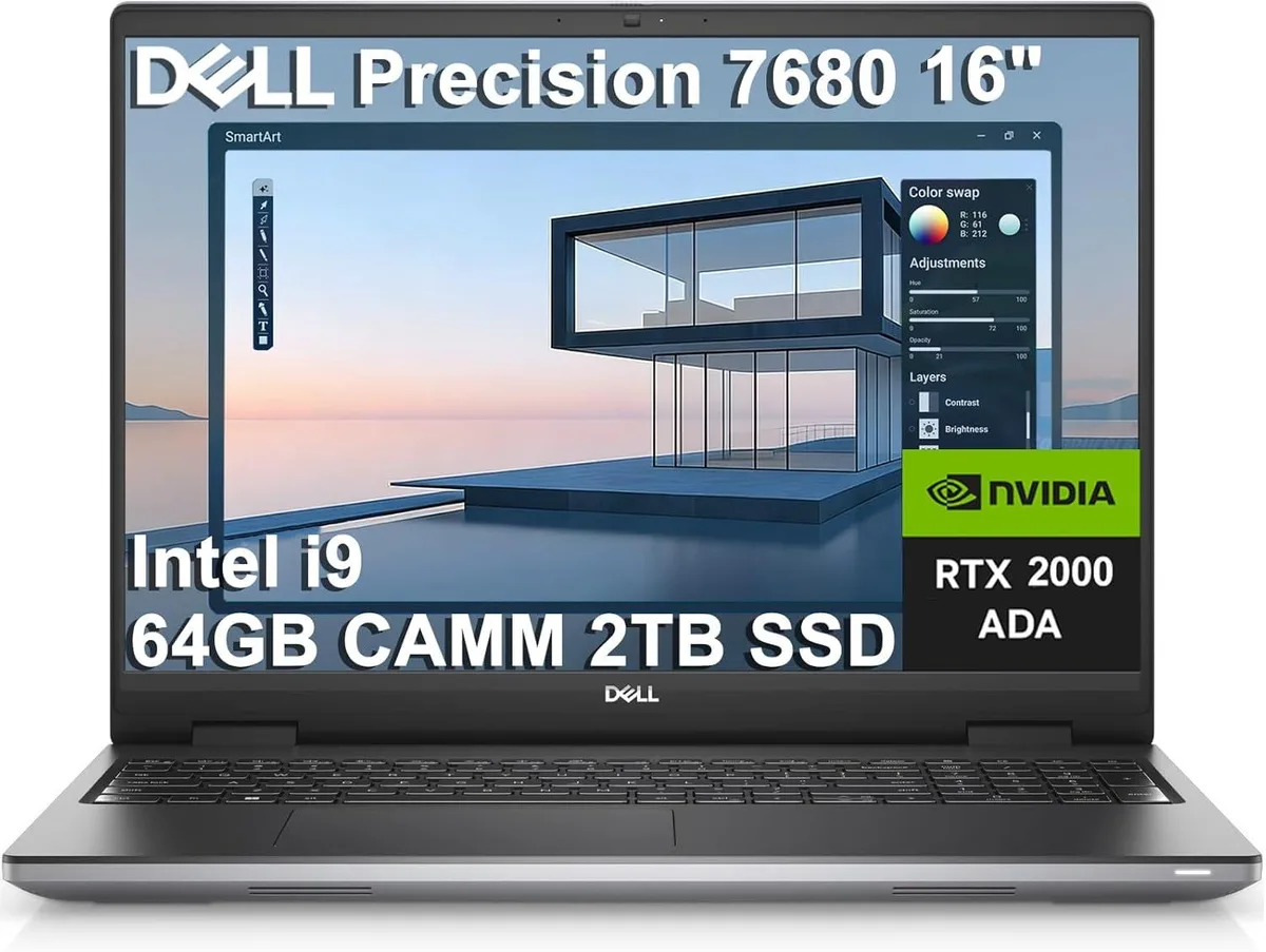 DELL DELL Precision 7680 16.0" WUXGA i9-13950HX 64GB DDR5 2TB NVMe RTX 2000 Ada 8GB Windows 11 Pro — product photo