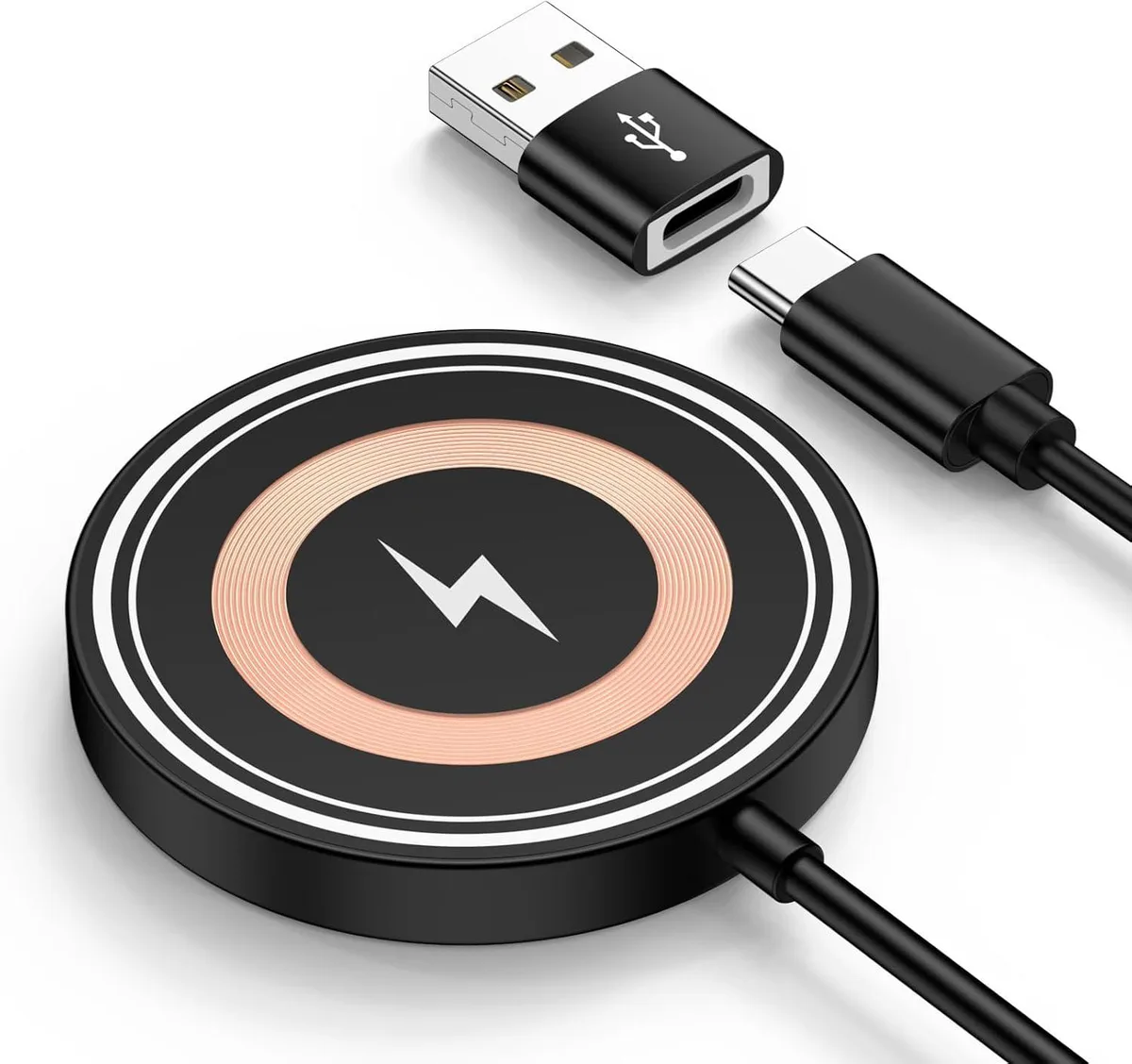 Luisport Luisport 15W Magnetic Wireless Charger Pad 4FT USB-C/A — product photo