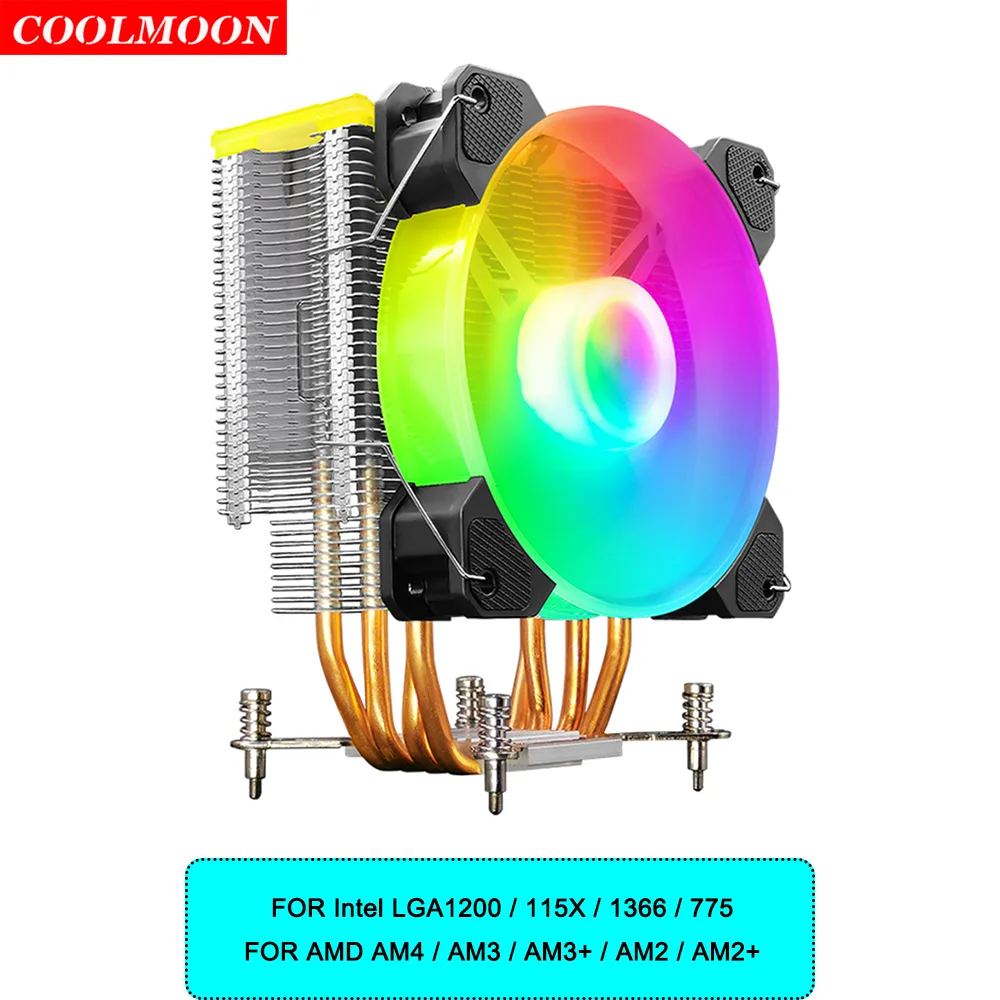 weastlinks weastlinks 4 Copper Heat Pipe 120 mm ARGB CPU Cooler 125W TDP — product photo