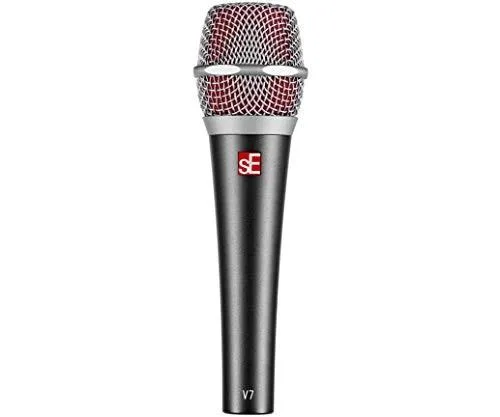 Black dynamic handheld microphone with tapered mesh grille, 1.2 kg