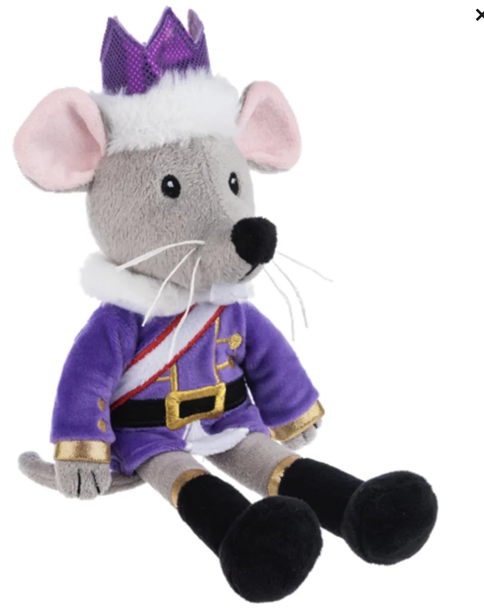 Ganz Ganz Holiday King Mouse Plush Stuffed Toy Purple Jacket 12 — product photo