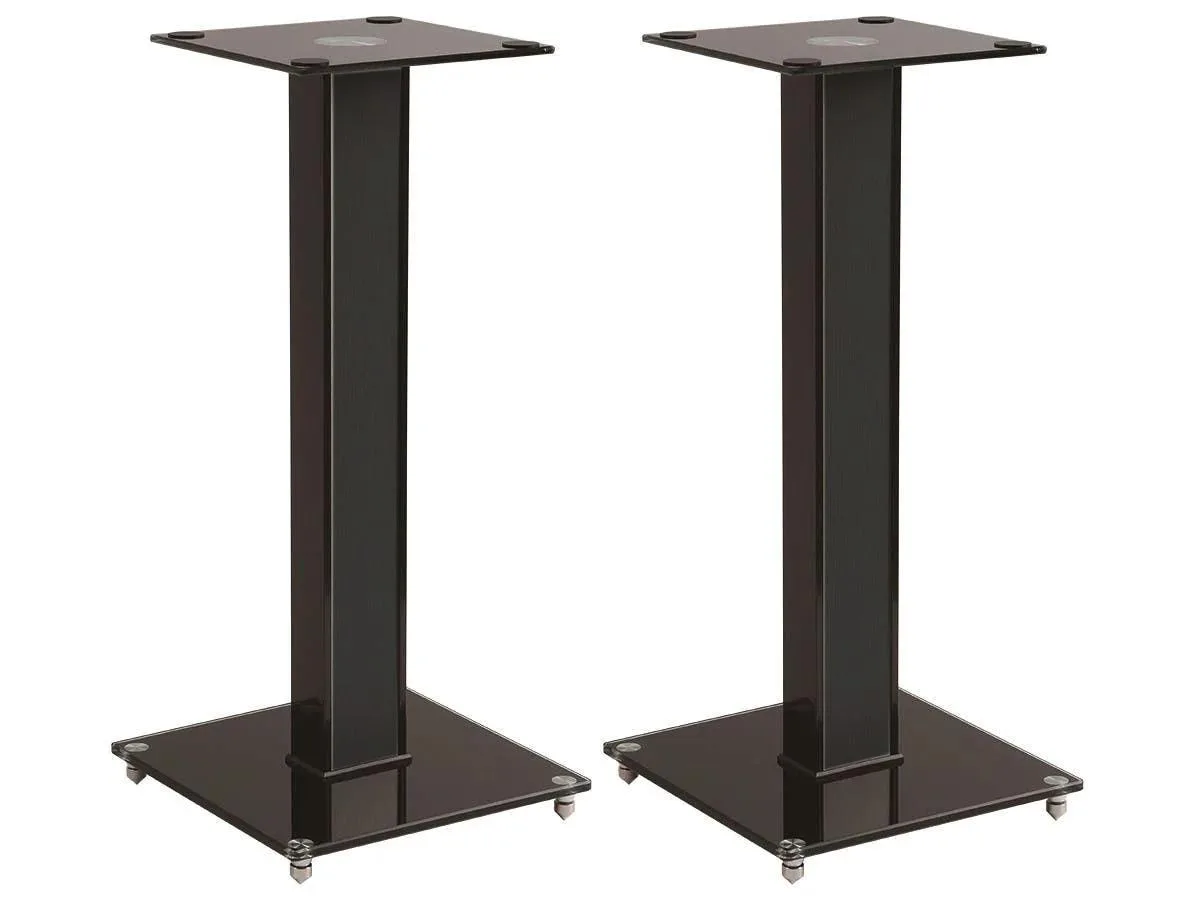 Monoprice Inc. Monoprice 139496 Elements Speaker Stand 18in Pair Tempered Glass Base Floor Spikes — product photo