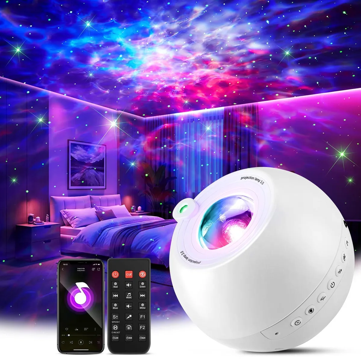  ViewSonic WH-E14A Galaxy Projector 15 Colours 360 Effects 5.3 Bluetooth — product photo