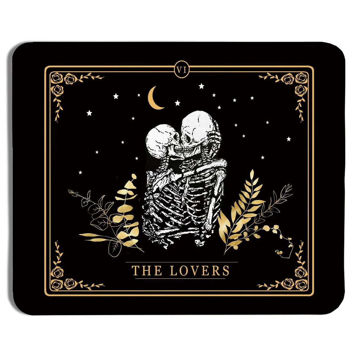  XUNLURY 63 Gothic Tarot Lovers Skull Mouse Pad 9.5x7.9 Inch — product photo