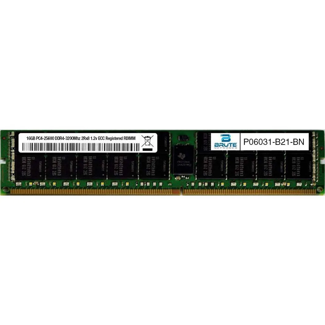 Brute Networks Brute Networks 16GB DDR4-3200 2Rx8 ECC Registered RDIMM P06031-B21 — product photo