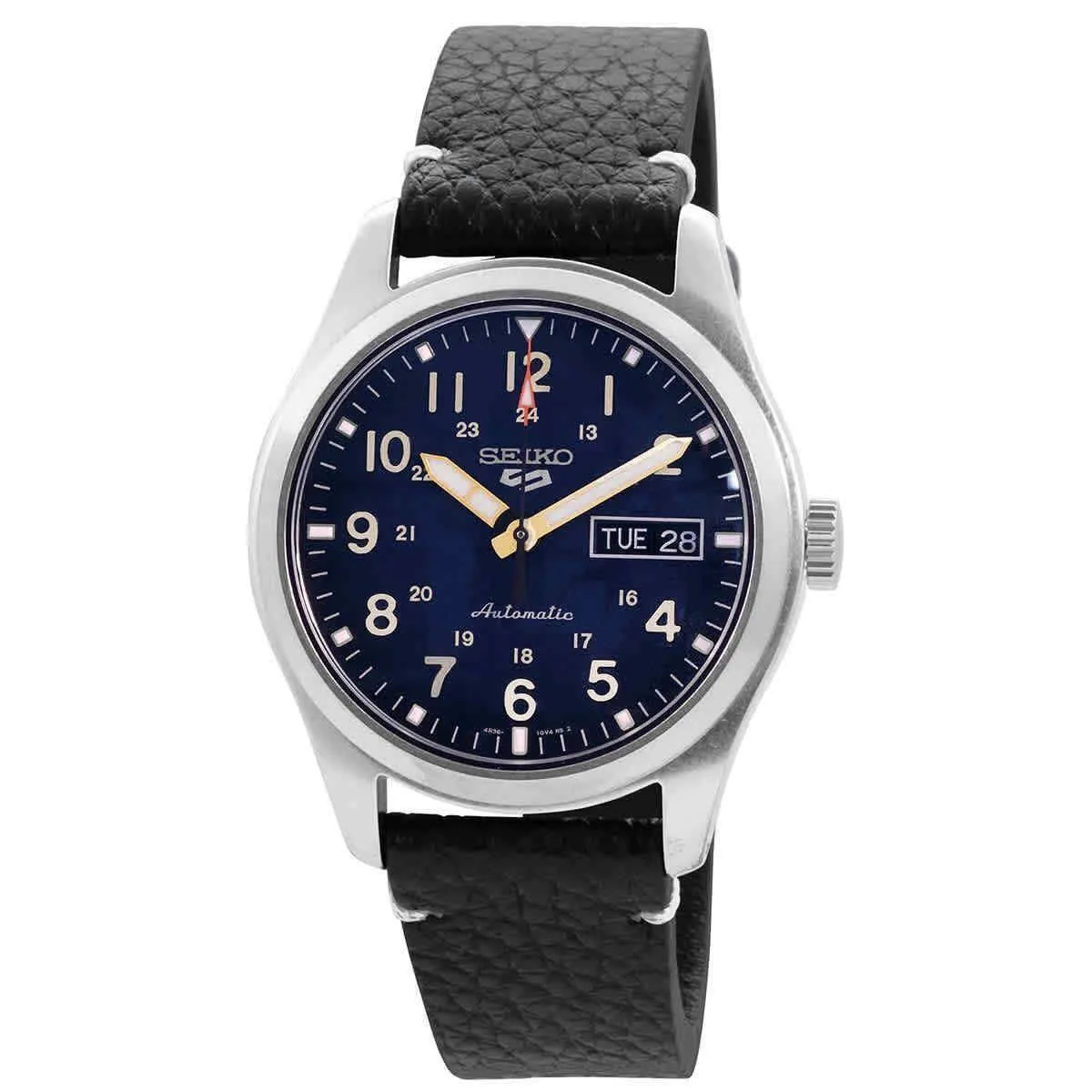 Seiko Seiko 5 Sports Field Automatic 39mm Blue Dial Calf Leather Strap 100m Watch — product photo