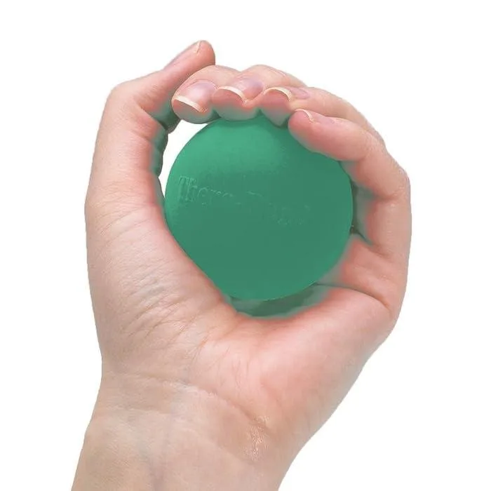 Green medium resistance ball, rubber finish, round shape, new condition