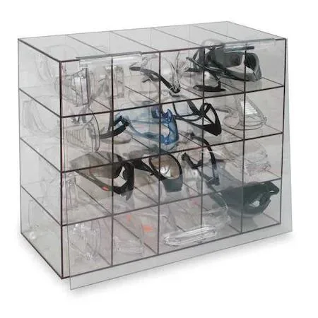 Zoro Select Zoro Select 4GMR8 Protective Eyewear Dispenser, 20 Pairs, PETG, Case with Door — product photo