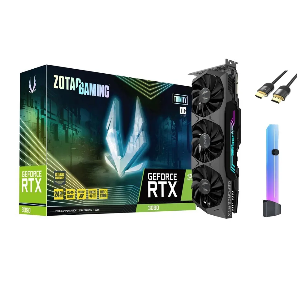 ZOTAC ZOTAC Gaming GeForce RTX 3090 Trinity OC 24GB GDDR6X IceStorm 2.0 graphics card ZT-A30900J-10P — product photo