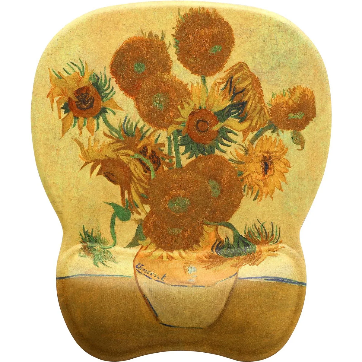 KEHIPI KEHIPI Ergonomic Mouse Pad with Gel Wrist Rest, Sunflower, 9.4 x 8.1 in — product photo