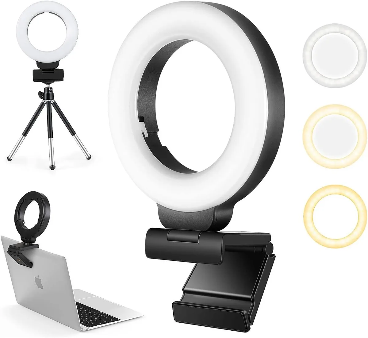 RUOCLRIS RUOCLRIS Webcam Ring Light 4 inch 3000k 10 Levels — product photo