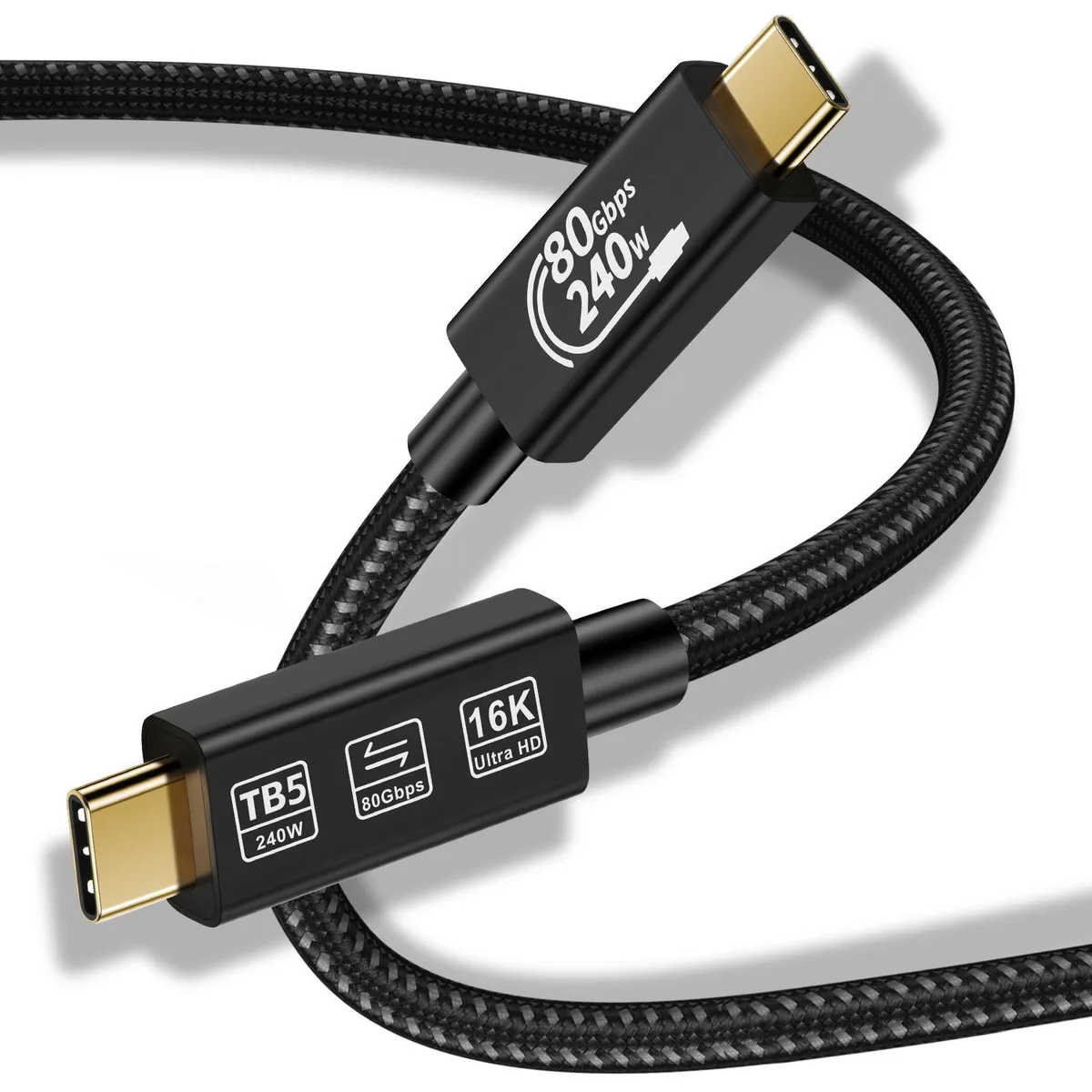 LUOM LUOM TJ-Thunderbolt5 USB4 cable 1m 240W 80Gbps 16K@60Hz — product photo