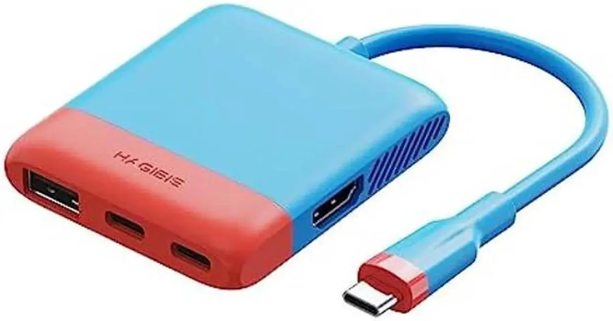 SMUGDESK SMUGDESK Video Capture Card & Switch Dock 1080P 60fps 4K Pass-Through USB 3.0 Red-Blue — product photo