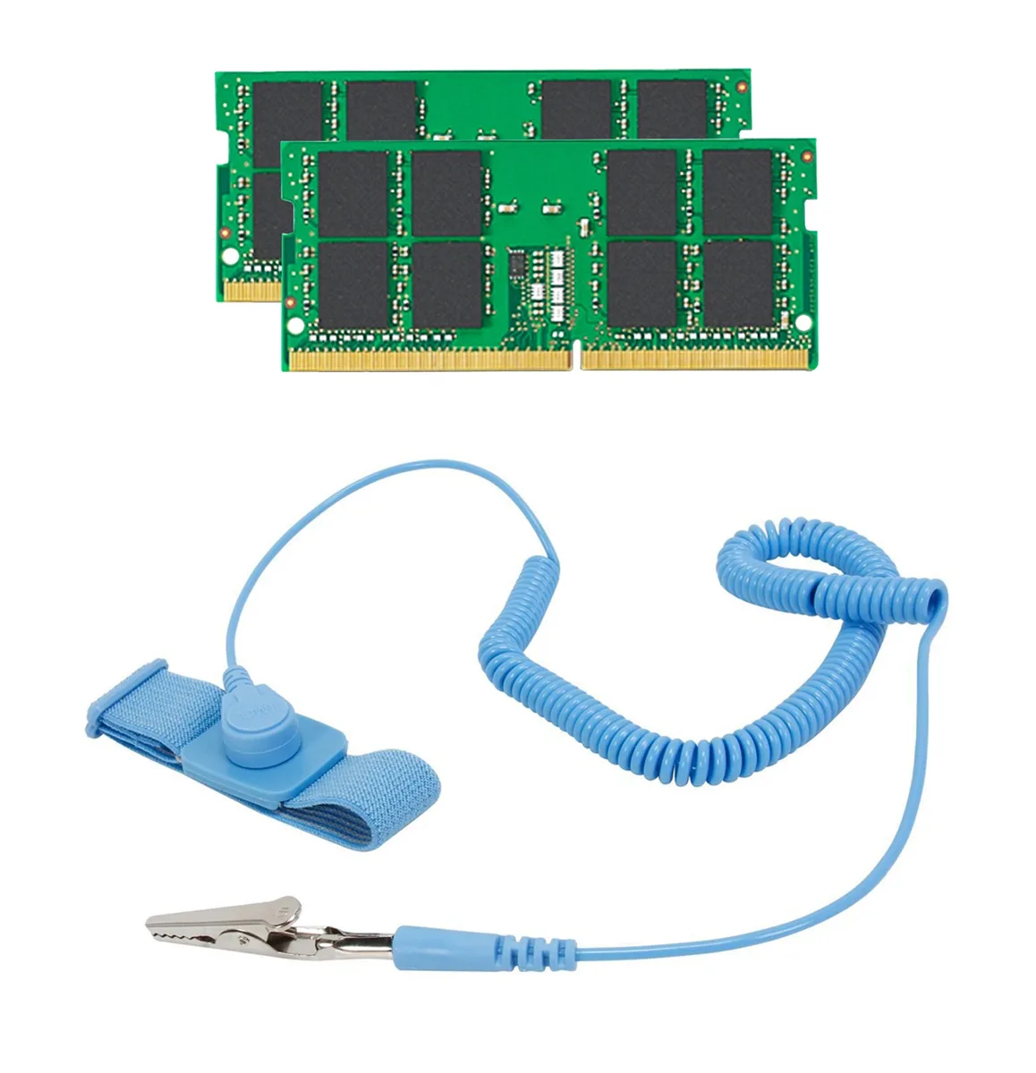 Kingston Technology Corp. Kingston Technology Corp. 32GB (2×16GB) DDR4 2666MHz SO-DIMM bundle with wristband — product photo
