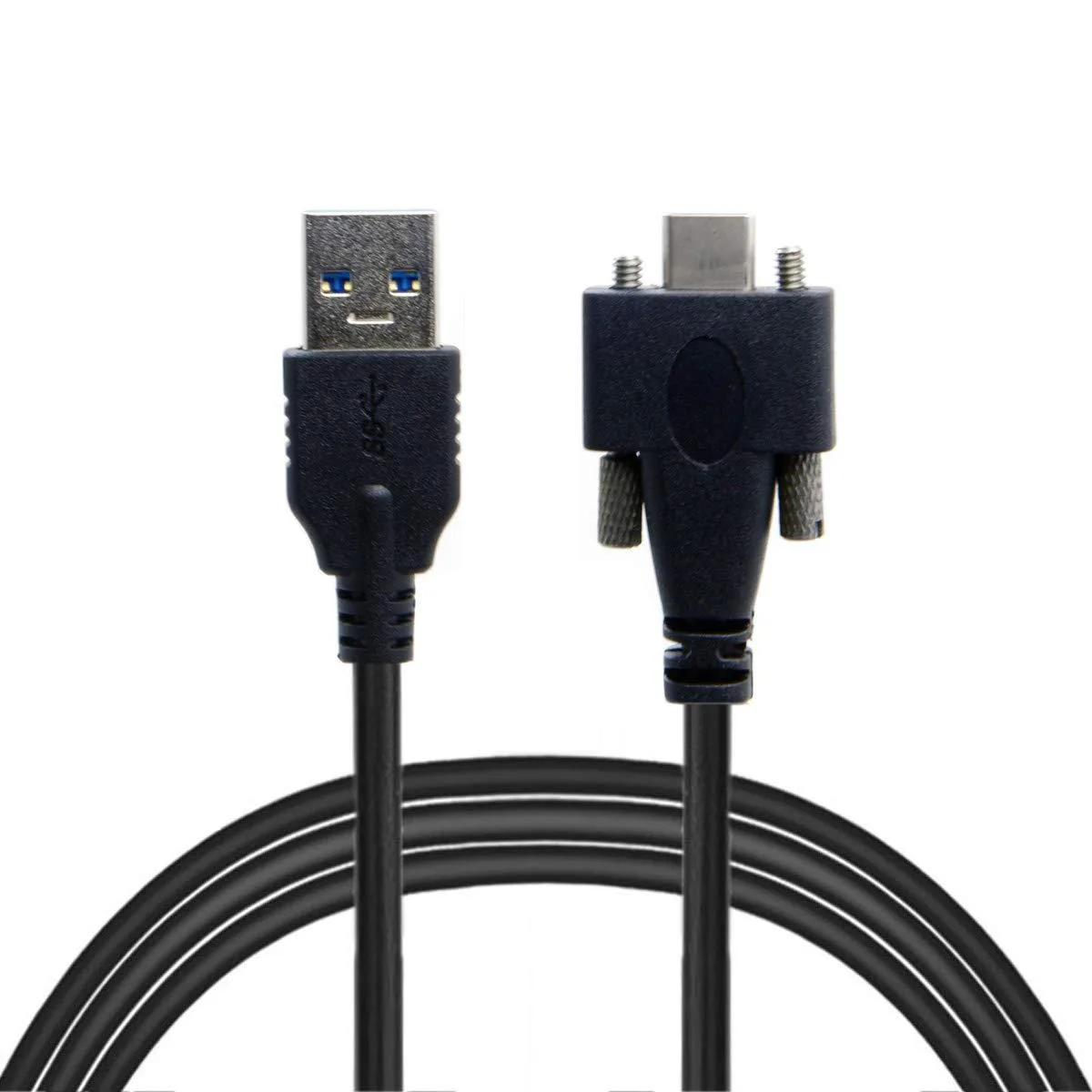 Fervit Fervit USB 3.1 Type-C Dual Screw Locking to USB 3.0 Data Cable 1.2m Panel Mount — product photo