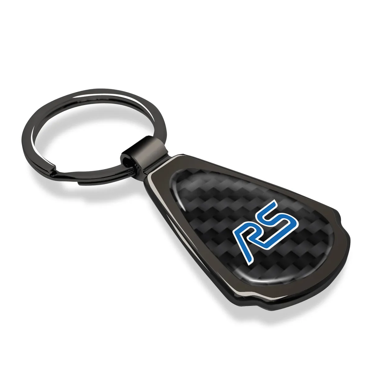 iPick Image, LLC iPick Image, LLC Ford Focus RS Real Carbon Fiber Gunmetal Teardrop Key Chain — product photo