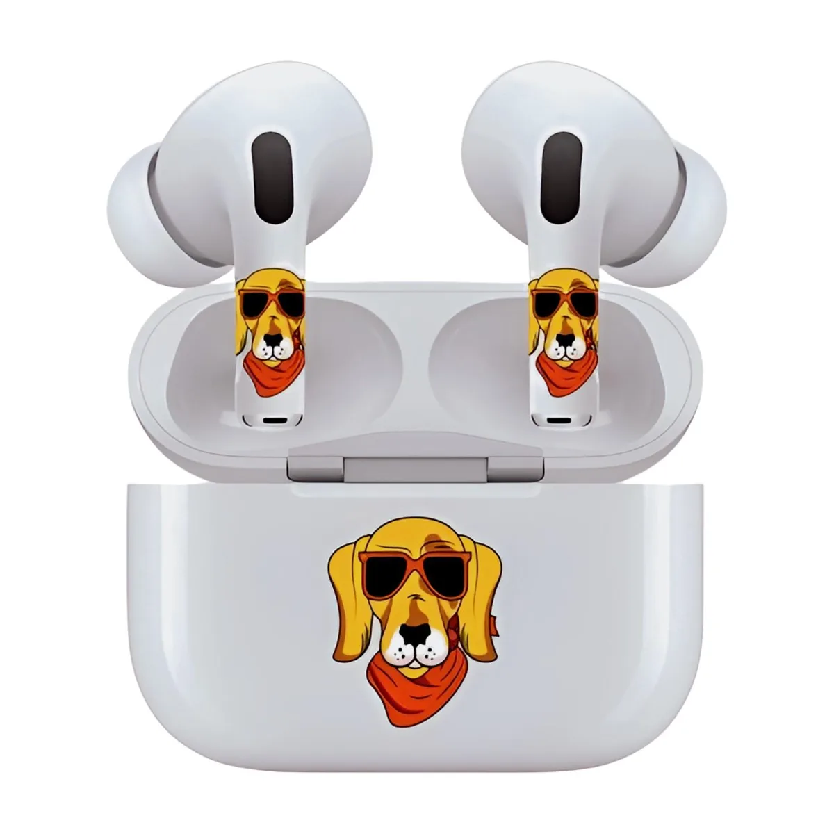 Jaspertronics Jaspertronics AirSkin-AirPods4-DogWithSunglasses decal skin — product photo