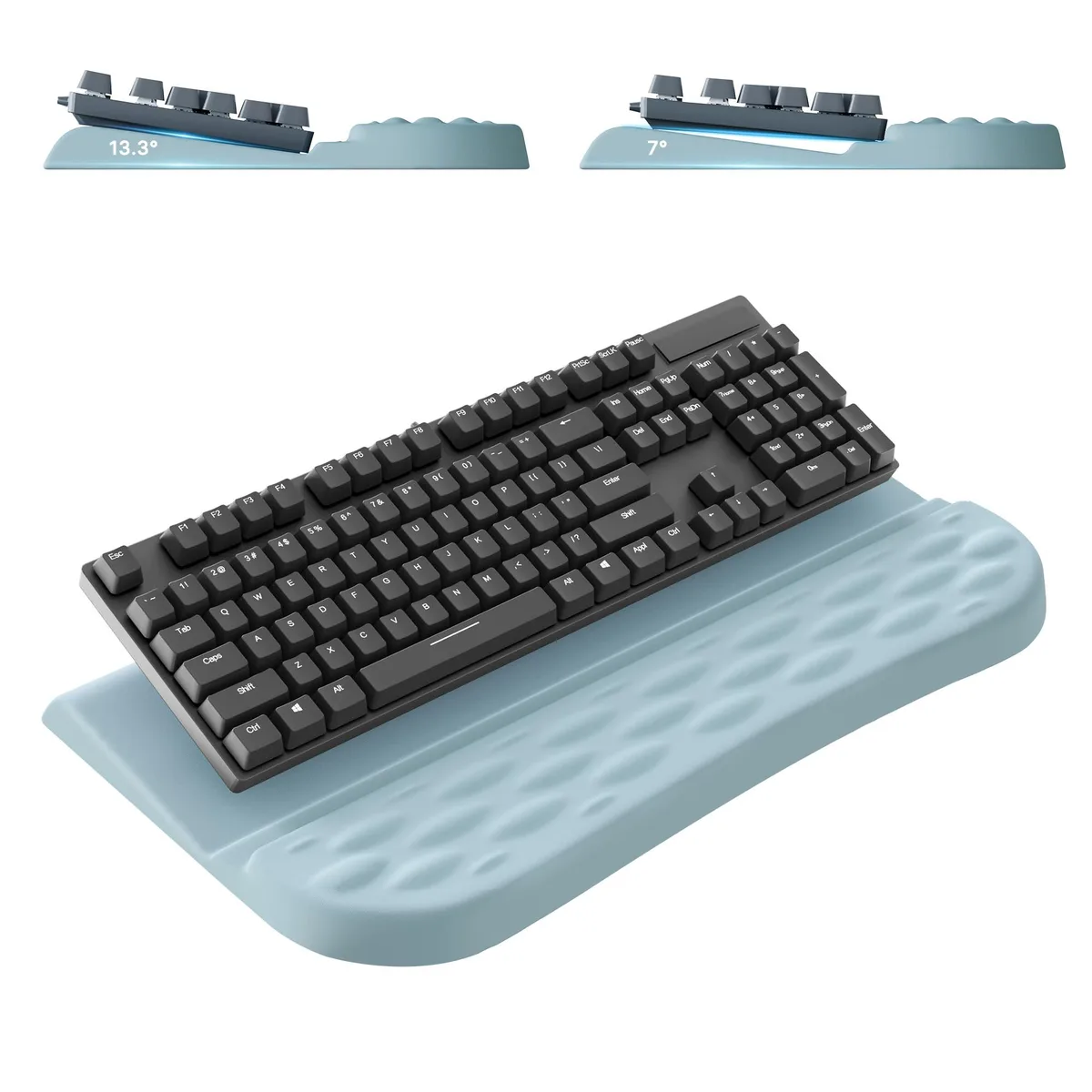 Laborio Keyboard Wrist Rest Stand Blue 17.3x9.7x0.1 in — product photo