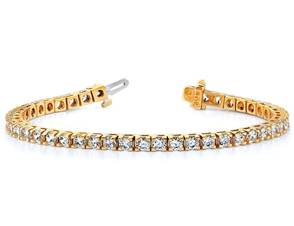 Gem &amp; Harmony Gem &amp; Harmony 2.85 Carat Lab Grown Diamond Tennis Bracelet 14K Yellow Gold — product photo