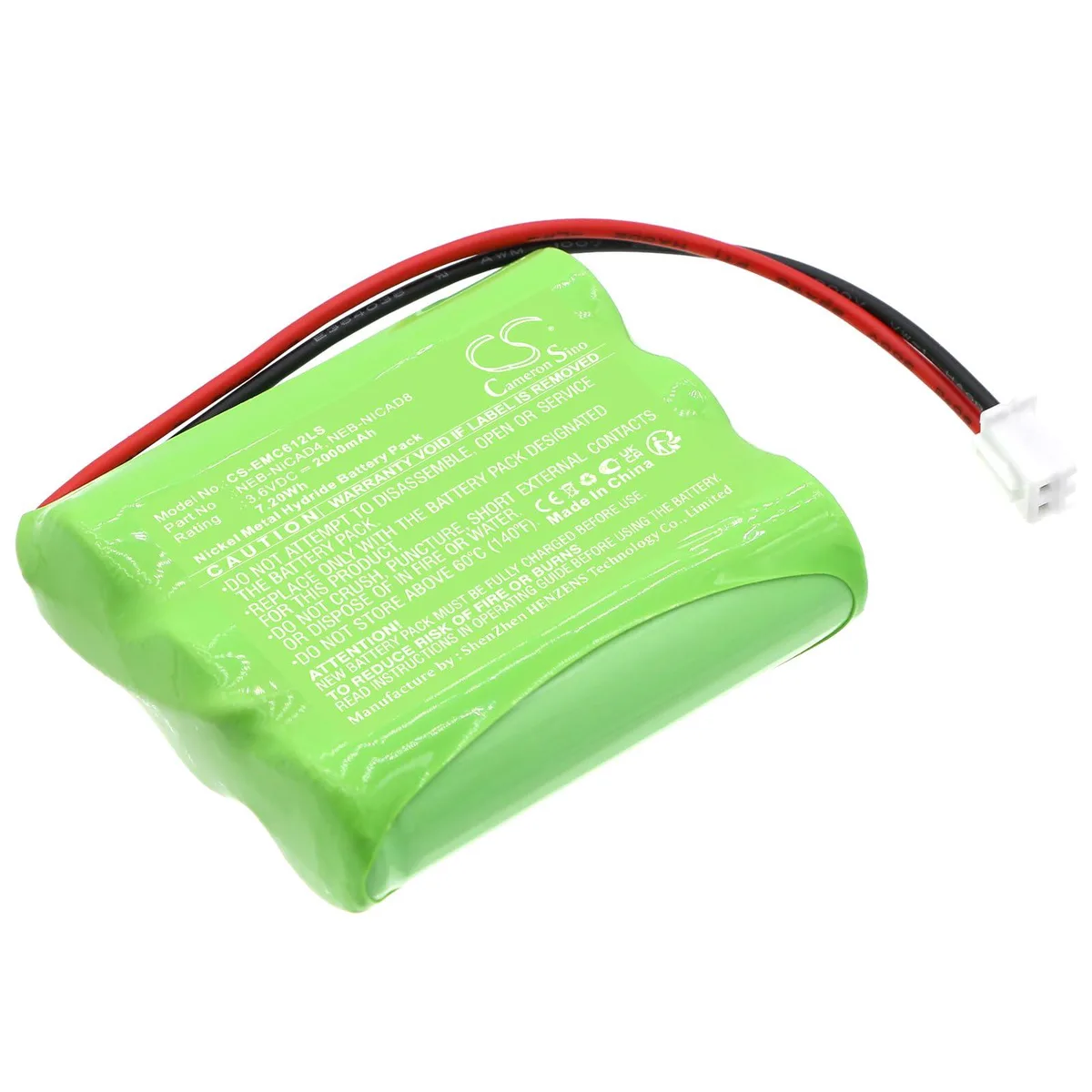 FYIOGXG Replacement Battery NE-602LED NE-612LED 2000mAh 3.60V — product photo