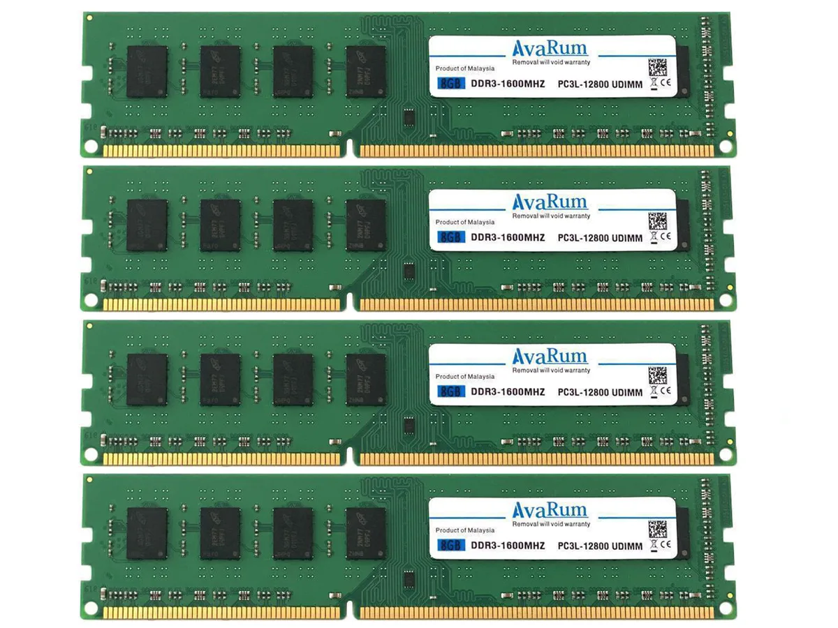 Avarum Avarum Avarum-3L81600-UDIMM 32GB (4 x 8GB) DDR3L 1600 CL11 1.35V desktop RAM — product photo