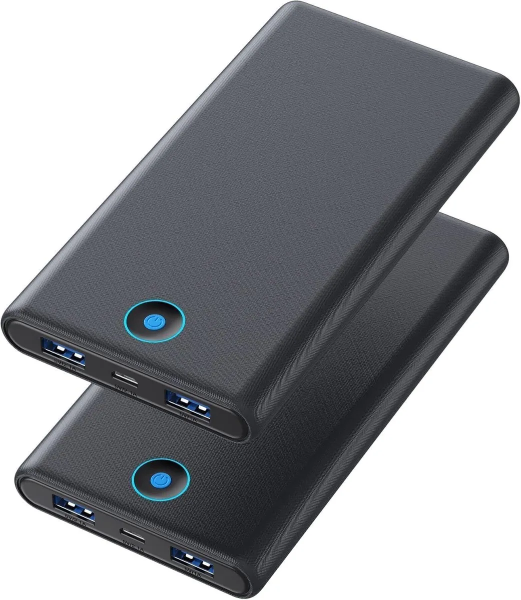  FOCHEW HX120S2 20000mAh power bank 2-pack — product photo