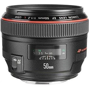 Canon Canon EF 50mm f/1.2L USM camera lens — product photo