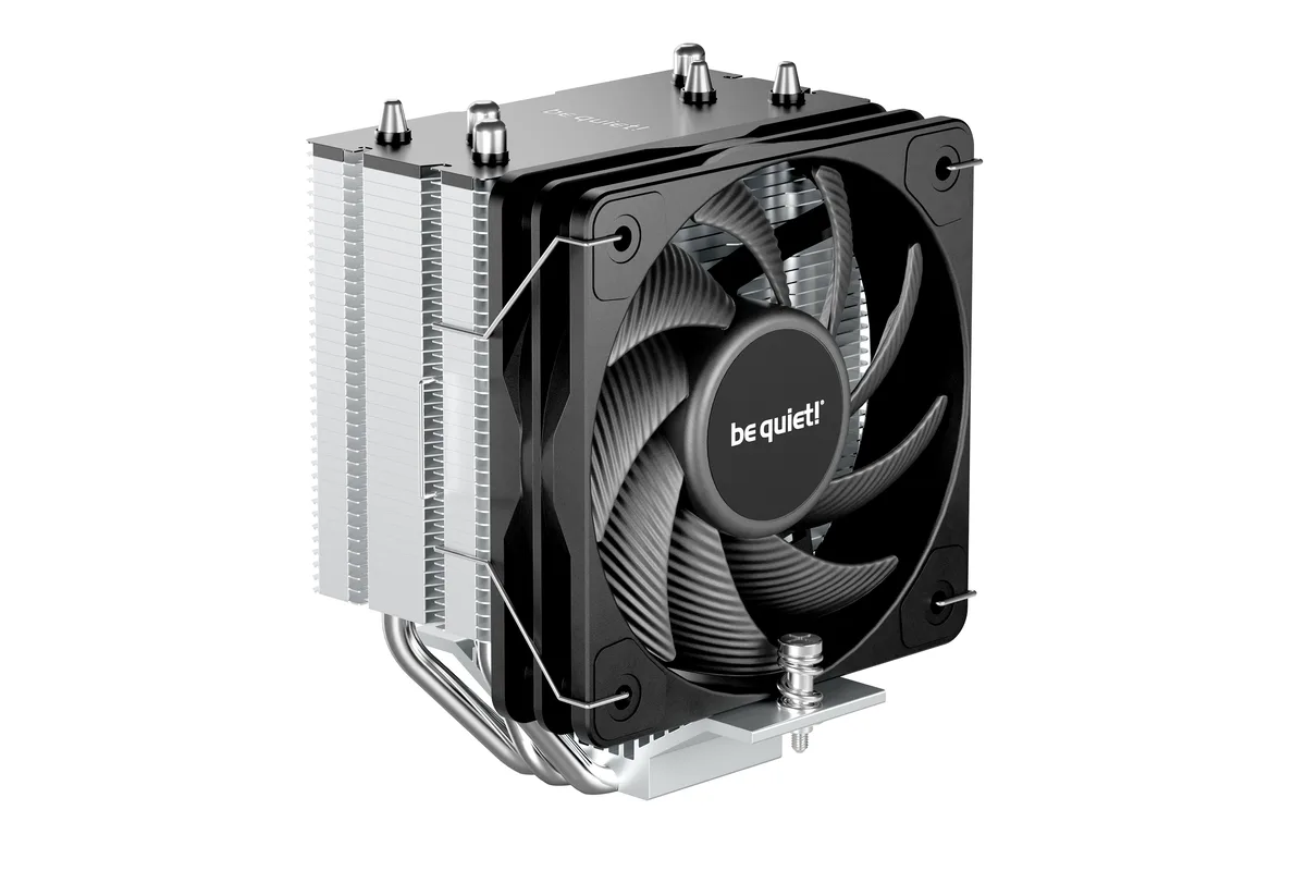 be quiet! be quiet! Pure Rock Slim 3 BK047 CPU cooler 130 W TDP 100 mm PWM fan 24.8 dB(A) 3 heatpipes — product photo