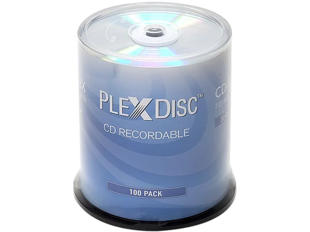 PlexDisc Inc. PlexDisc Inc. 631-105-BX 700MB 52X CD-R 100 spindle — product photo