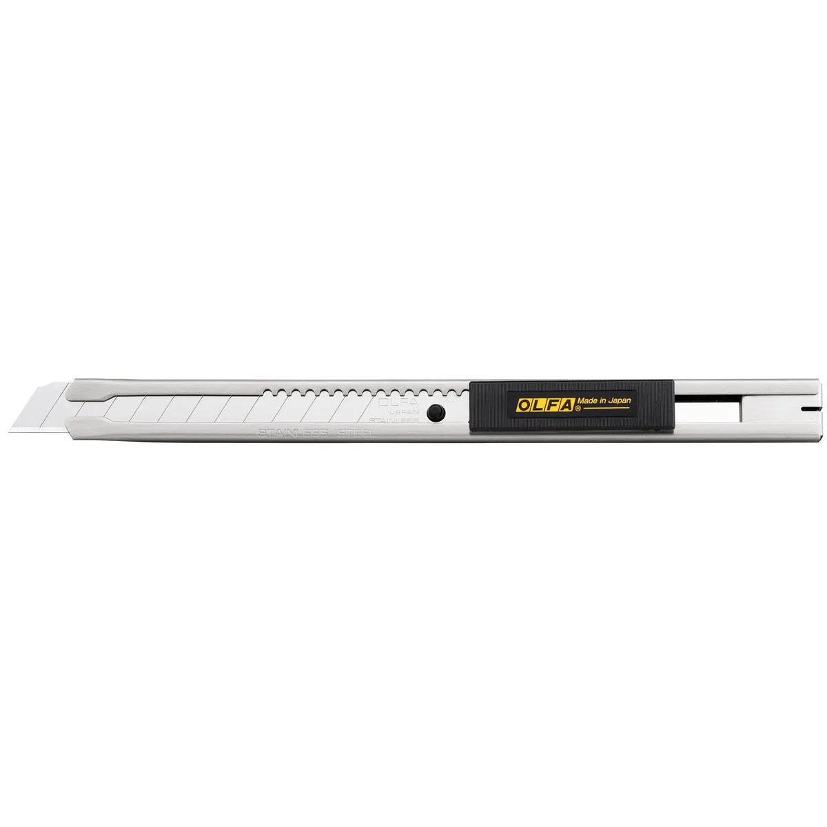 Victorinox SVR-2 silver snap-off utility knife with black plastic grip and pocket clip