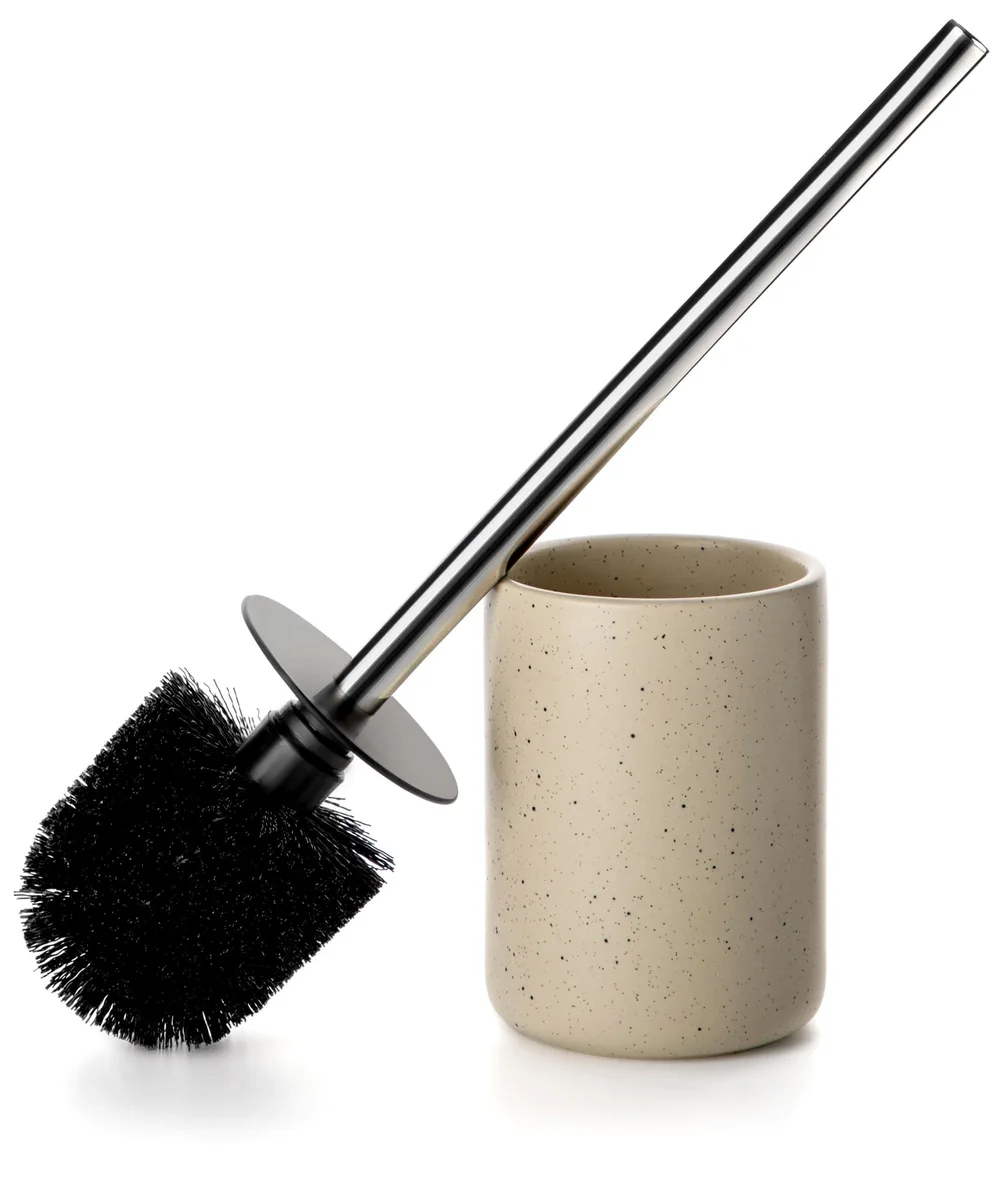 Viosuniu Ceramic Toilet Brush and Holder Set, 304 Stainless Steel Handle — product photo